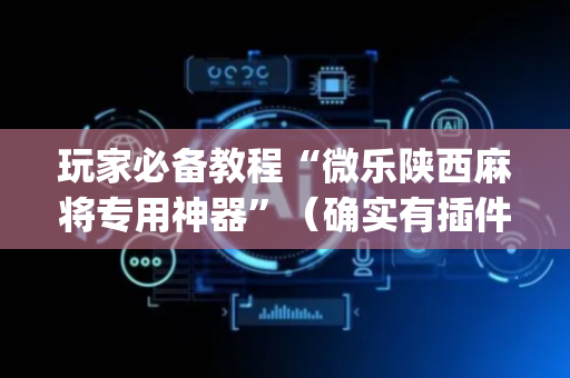 玩家必备教程“微乐陕西麻将专用神器”（确实有插件吗)