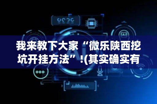 我来教下大家“微乐陕西挖坑开挂方法”!(其实确实有挂)-抖音