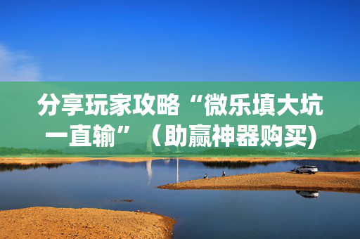 分享玩家攻略“微乐填大坑一直输”（助赢神器购买)