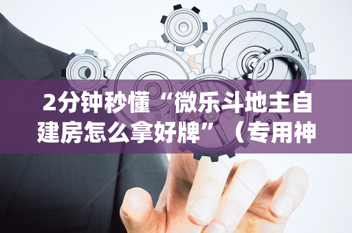 2分钟秒懂“微乐斗地主自建房怎么拿好牌”（专用神器)