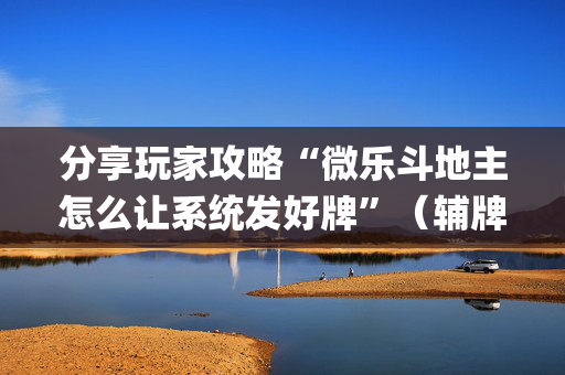 分享玩家攻略“微乐斗地主怎么让系统发好牌”（辅牌器插件购买)