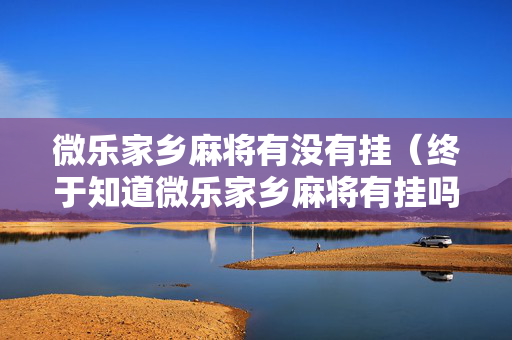 微乐家乡麻将有没有挂（终于知道微乐家乡麻将有挂吗）