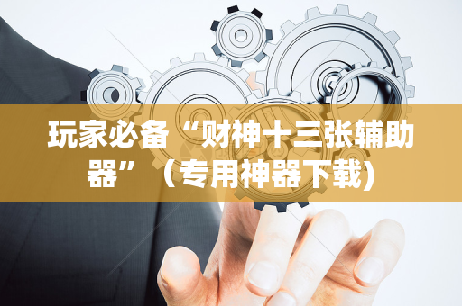 玩家必备“财神十三张辅助器”（专用神器下载)