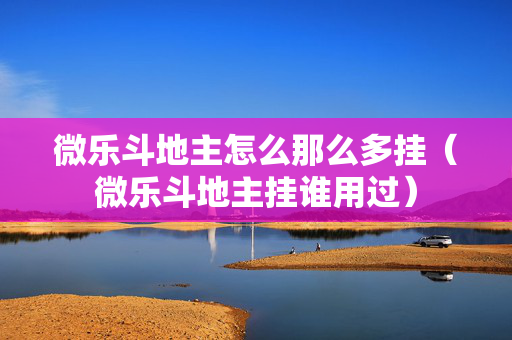 微乐斗地主怎么那么多挂（微乐斗地主挂谁用过）