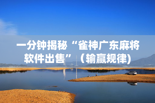 一分钟揭秘“雀神广东麻将软件出售”（输赢规律)