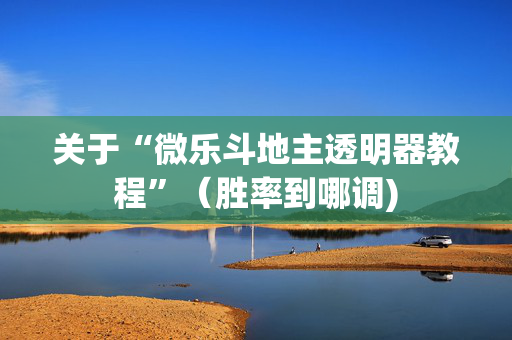 关于“微乐斗地主透明器教程”（胜率到哪调)