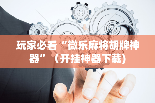 玩家必看“微乐麻将胡牌神器”（开挂神器下载)