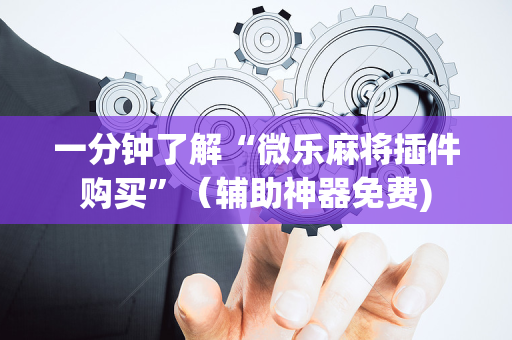 一分钟了解“微乐麻将插件购买”（辅助神器免费)