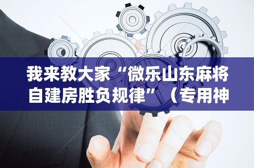 我来教大家“微乐山东麻将自建房胜负规律”（专用神器)