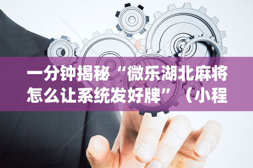 一分钟揭秘“微乐湖北麻将怎么让系统发好牌”（小程序控牌器)