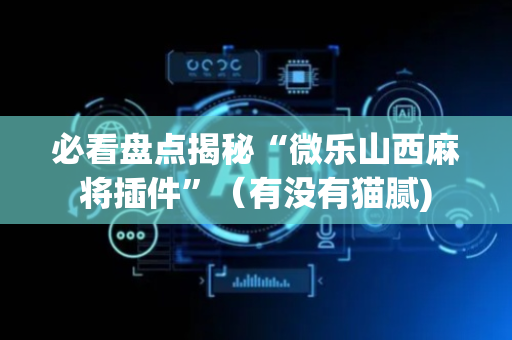 必看盘点揭秘“微乐山西麻将插件”（有没有猫腻)