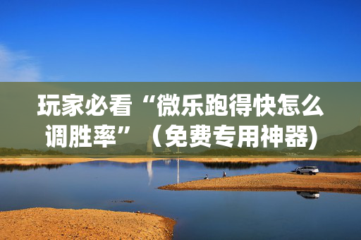 玩家必看“微乐跑得快怎么调胜率”（免费专用神器)