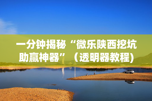 一分钟揭秘“微乐陕西挖坑助赢神器”（透明器教程)