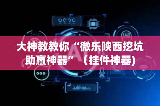 大神教教你“微乐陕西挖坑助赢神器”（挂件神器)