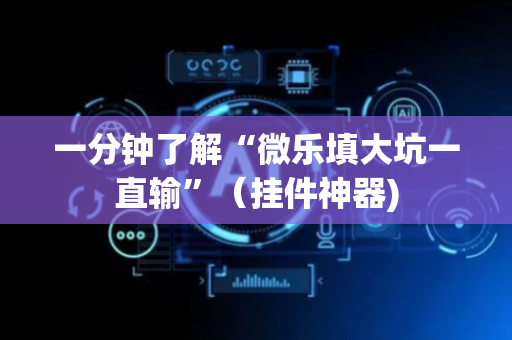一分钟了解“微乐填大坑一直输”（挂件神器)