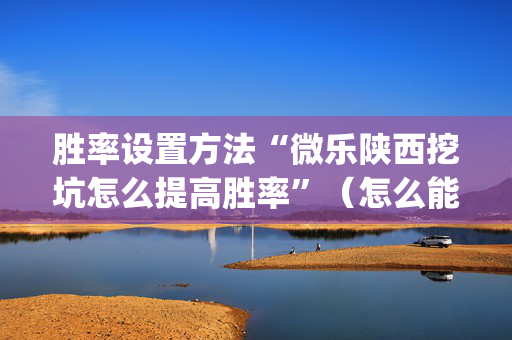胜率设置方法“微乐陕西挖坑怎么提高胜率”（怎么能让牌好一点)
