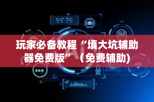 玩家必备教程“填大坑辅助器免费版”（免费辅助)