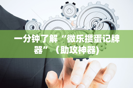 一分钟了解“微乐掼蛋记牌器”（助攻神器)