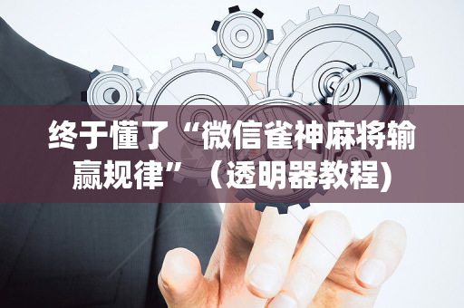 终于懂了“微信雀神麻将输赢规律”（透明器教程)