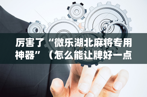 厉害了“微乐湖北麻将专用神器”（怎么能让牌好一点)