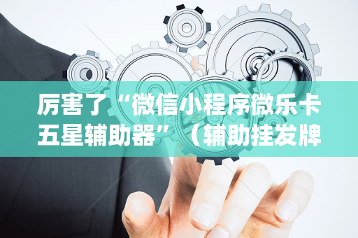 厉害了“微信小程序微乐卡五星辅助器”（辅助挂发牌规律)