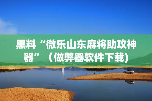 黑料“微乐山东麻将助攻神器”（做弊器软件下载)