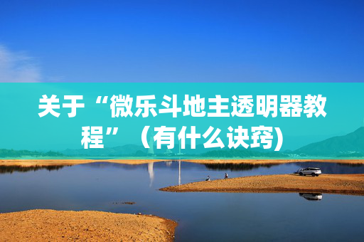 关于“微乐斗地主透明器教程”（有什么诀窍)