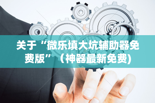 关于“微乐填大坑辅助器免费版”（神器最新免费)