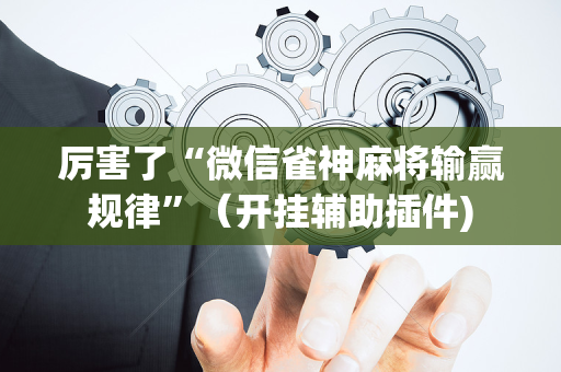 厉害了“微信雀神麻将输赢规律”（开挂辅助插件)