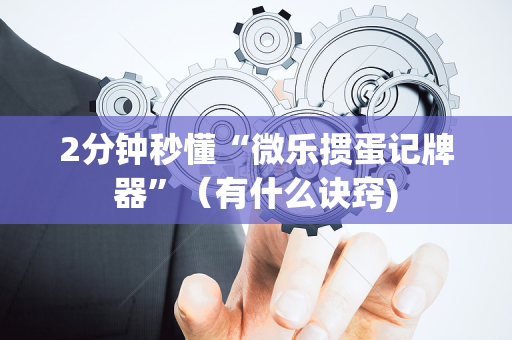 2分钟秒懂“微乐掼蛋记牌器”（有什么诀窍)