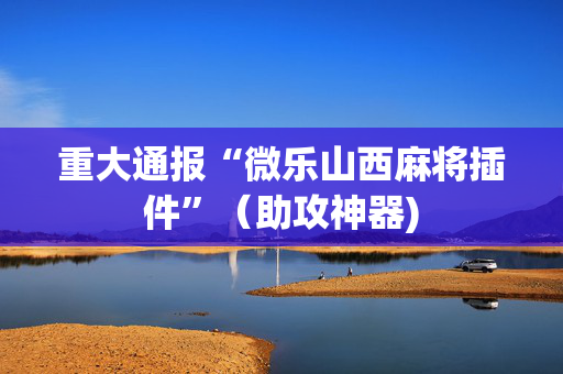 重大通报“微乐山西麻将插件”（助攻神器)