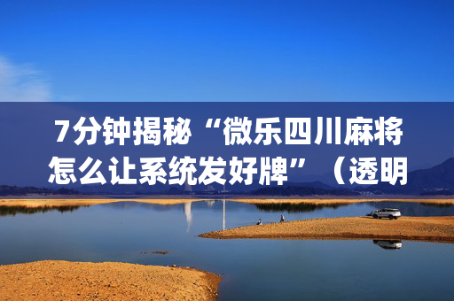 7分钟揭秘“微乐四川麻将怎么让系统发好牌”（透明挂辅助器)