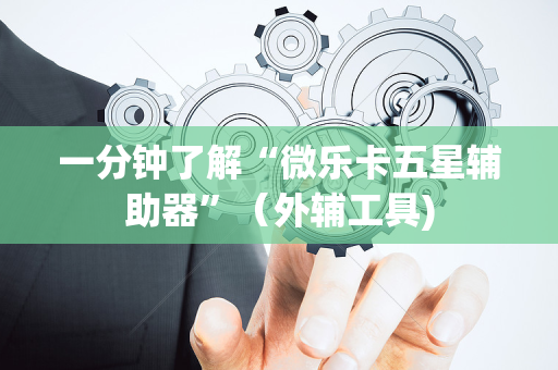 一分钟了解“微乐卡五星辅助器”（外辅工具)