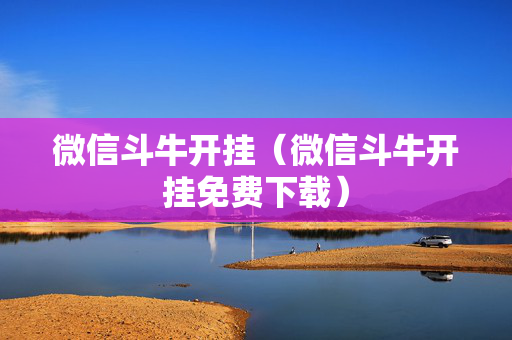 微信斗牛开挂（微信斗牛开挂免费下载）