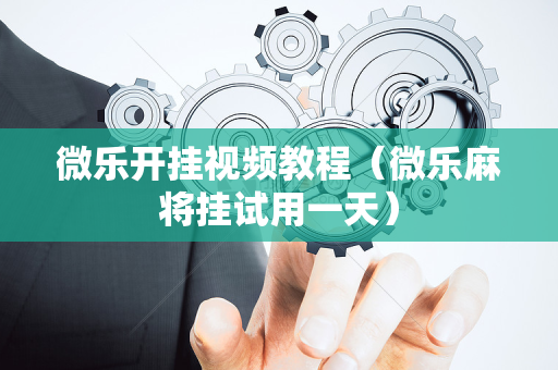 微乐开挂视频教程（微乐麻将挂试用一天）