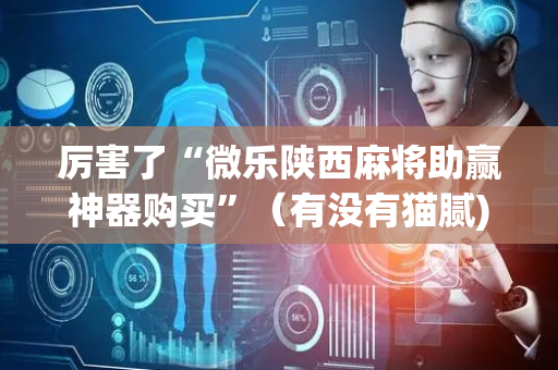 厉害了“微乐陕西麻将助赢神器购买”（有没有猫腻)