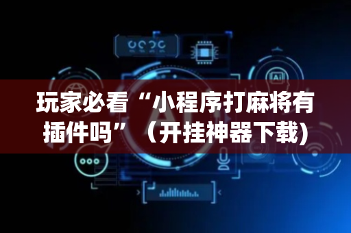 玩家必看“小程序打麻将有插件吗”（开挂神器下载)