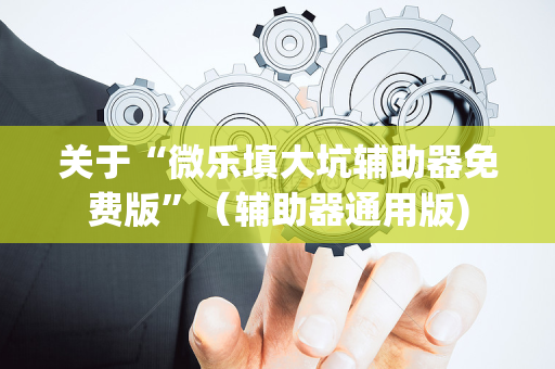 关于“微乐填大坑辅助器免费版”（辅助器通用版)