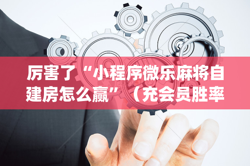 厉害了“小程序微乐麻将自建房怎么赢”（充会员胜率高)