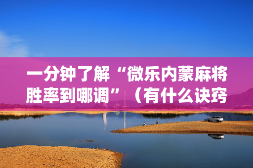 一分钟了解“微乐内蒙麻将胜率到哪调”（有什么诀窍)