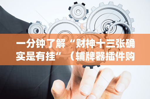 一分钟了解“财神十三张确实是有挂”（辅牌器插件购买)