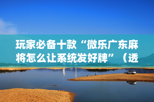 玩家必备十款“微乐广东麻将怎么让系统发好牌”（透明器教程)