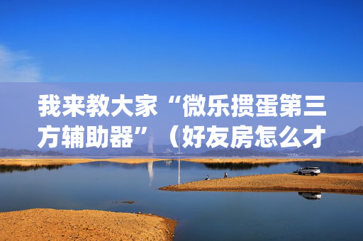 我来教大家“微乐掼蛋第三方辅助器”（好友房怎么才能赢)