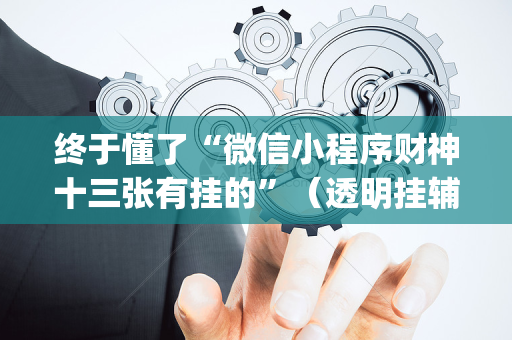 终于懂了“微信小程序财神十三张有挂的”（透明挂辅助器)