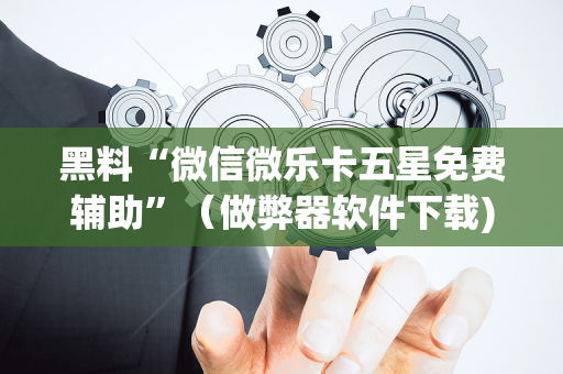 黑料“微信微乐卡五星免费辅助”（做弊器软件下载)