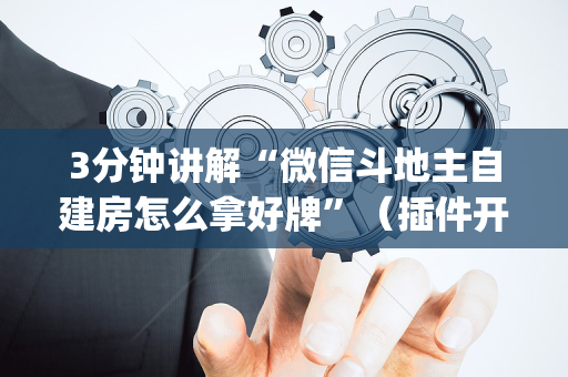 3分钟讲解“微信斗地主自建房怎么拿好牌”（插件开挂免费AI)