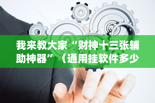 我来教大家“财神十三张辅助神器”（通用挂软件多少钱)