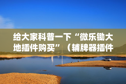 给大家科普一下“微乐锄大地插件购买”（辅牌器插件购买)