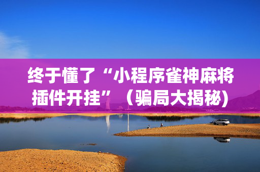 终于懂了“小程序雀神麻将插件开挂”（骗局大揭秘)