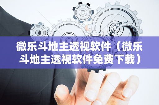 微乐斗地主透视软件（微乐斗地主透视软件免费下载）